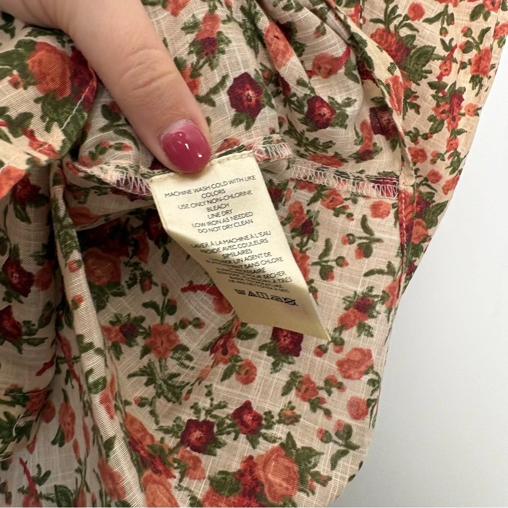 Free People Floral Meant to Be Romantic Blouse